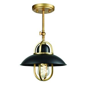DVI Peggy'S Cove 1-Light Wall Sconce in Graphite and Venetian Brass