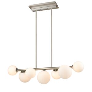 Alouette 7-Light Linear Pendant in Chrome and Buffed Nickel