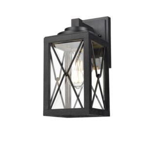 County Fair Outdoor 1-Light Outdoor Wall Sconce in Black