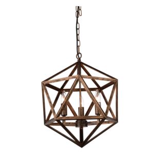 CWI Lighting Amazon 3 Light Up Pendant with Antique forged copper finish