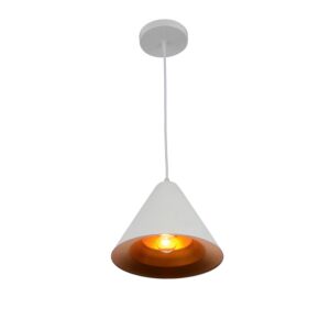 CWI Lighting Keila 1 Light Down Pendant with Matte White & Gold finish