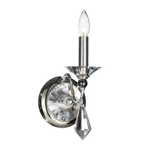 Jasmine Wall Sconce in Silver with Clear Optic Crystals