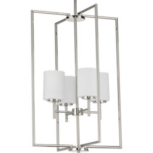 Replay 4-Light Foyer Pendant in Polished Nickel