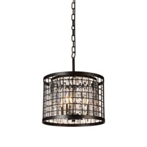 CWI Lighting Meghna 4 Light Up Chandelier with Brown finish