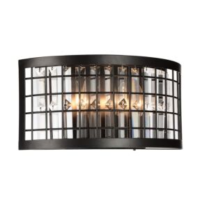CWI Lighting Meghna 3 Light Wall Sconce with Brown finish