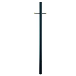 7-ft Black Direct Burial Post With Cross Arm