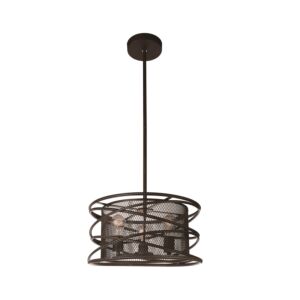 CWI Lighting Darya 3 Light Up Chandelier with Brown finish