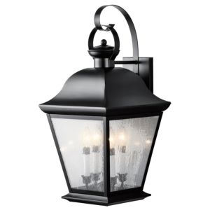 Kichler Mount Vernon 4 Light XLarge Outdoor Wall Lantern in Black