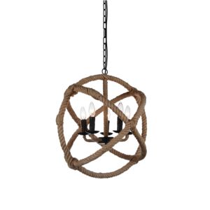 CWI Lighting Padma 5 Light Up Chandelier with Black finish