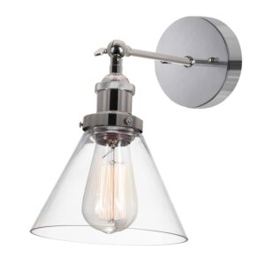 CWI Lighting Eustis 1 Light Wall Sconce with Polished Nickel finish