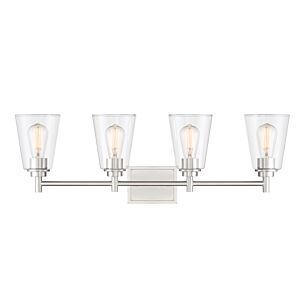 Westin 4-Light Bathroom Vanity Light Bar in Satin Platinum