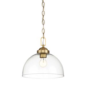 Knoll 1-Light Pendant in Brushed Gold