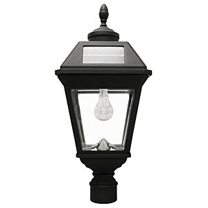 Imperial Bulb Solar Lamp Series 1-Light LED Wall Mount in Black