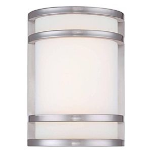 The Great Outdoors Bay View 10 Inch Outdoor Wall Light in Brushed Stainless Steel
