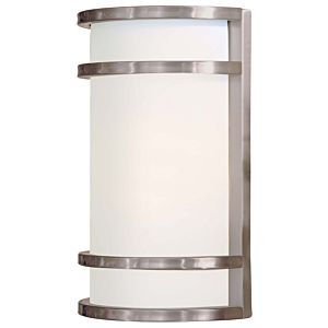 The Great Outdoors Bay View 2 Light Outdoor Wall Light in Brushed Stainless Steel