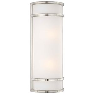 The Great Outdoors Bay View 2 Light 20 Inch Outdoor Wall Light in Brushed Stainless Steel