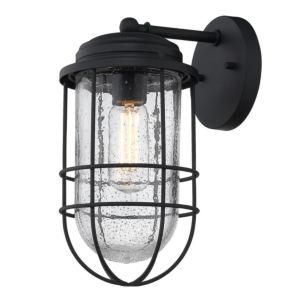 Golden Seaport Outdoor Wall Light in Natural Black