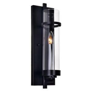 CWI Lighting Sierra 1 Light Wall Sconce with Black finish