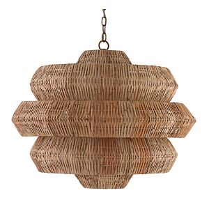 Antibes 9-Light Chandelier in Natural with Khaki