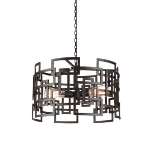 CWI Lighting Litani 3 Light Down Chandelier with Brown finish