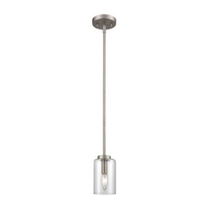 West End 1-Light Mini Pendant in Brushed Nickel