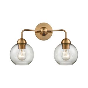 Astoria 2-Light Bathroom Vanity Light in Satin Gold
