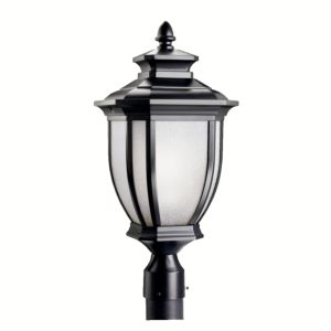Kichler Salisbury 1 Light 21.75 Inch Outdoor Post Lantern in Black Finish