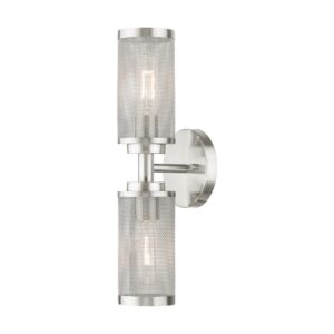 Industro 2-Light Wall Sconce in Brushed Nickel