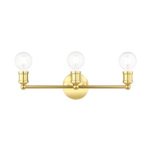 Lansdale 3-Light Bathroom Vanity Light in Polished Brass
