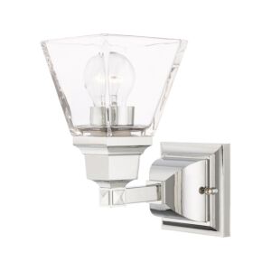 Mission 1-Light Wall Sconce in Polished Chrome