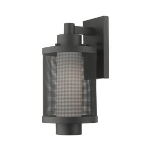 Nottingham 1-Light Outdoor Wall Lantern in Textured Black