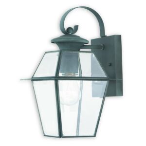 Westover 1-Light Outdoor Wall Lantern in Charcoal