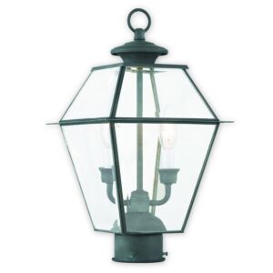 Westover 2-Light Outdoor Post Lantern in Charcoal