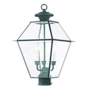 Westover 3-Light Post-Top Lanterm in Charcoal