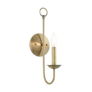 Estate 1-Light Wall Sconce in Antique Brass