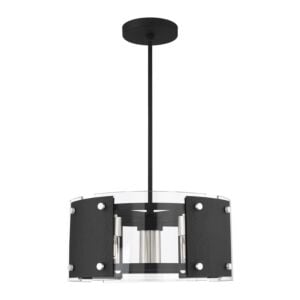 Barcelona 5-Light Chandelier in Black w with Brushed Nickels