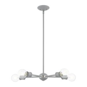 Lansdale 5-Light Chandelier in Nordic Gray w with Brushed Nickels