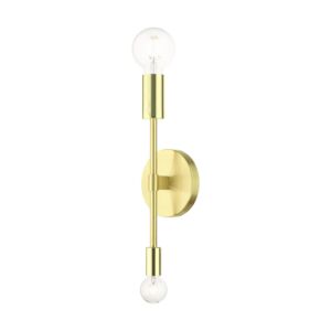 Blairwood 2-Light Wall Sconce in Satin Brass w with Polished Brasss