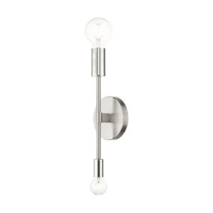 Blairwood 2-Light Wall Sconce in Brushed Nickel w with Polished Nickels
