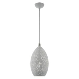 Charlton 1-Light Pendant in Nordic Gray w with Brushed Nickels