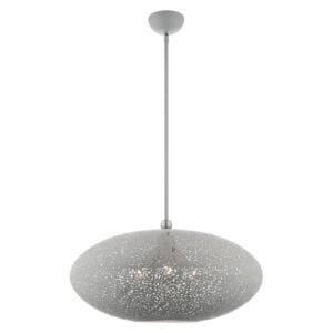 Charlton 3-Light Pendant in Nordic Gray w with Brushed Nickels