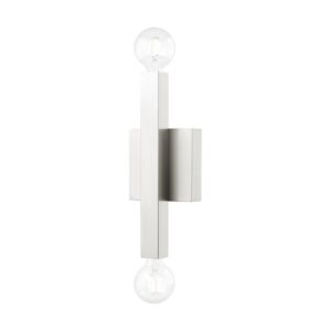 Solna 2-Light Wall Sconce in Brushed Nickel
