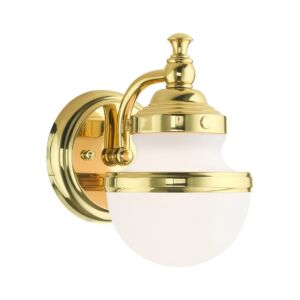 Oldwick 1-Light Wall Sconce in Polished Brass