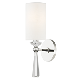 Hudson Valley Birch 15 Inch Wall Sconce in Polished Nickel