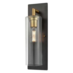 DVI Barker 1-Light Wall Sconce in Brass and Graphite