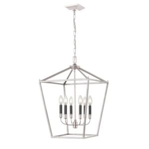 Lundy'S Lane 6-Light Foyer Pendant in Multiple Finishes and Satin Nickel