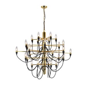 CWI Lighting Hayden 30 Light Chandelier with Gold finish