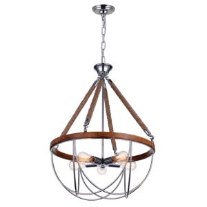 CWI Lighting Parana 5 Light Down Chandelier with Chrome finish