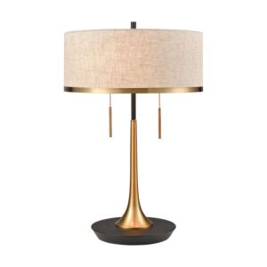 Magnifica 2-Light Table Lamp in Brass