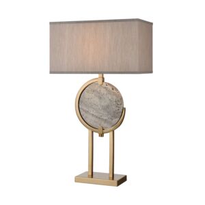 Arabah 1-Light Table Lamp in Gray Marble